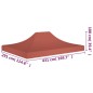 vidaXL Partyzelt-Dach 4,5x3 m Terrakotta-Rot 270 g/m² vidaXL Partyzelt-Dach 4,5x3 m Terrakotta-Rot 270 g/m²