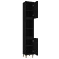 vidaXL Badschrank Schwarz 30x30x190 cm Holzwerkstoff vidaXL Badschrank Schwarz 30x30x190 cm Holzwerkstoff