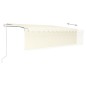 vidaXL Markise Automatisch Einziehbar mit Volant 5x3 m Creme vidaXL Markise Automatisch Einziehbar mit Volant 5x3 m Creme