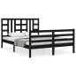 vidaXL Massivholzbett mit Kopfteil Schwarz 140x200 cm vidaXL Massivholzbett mit Kopfteil Schwarz 140x200 cm