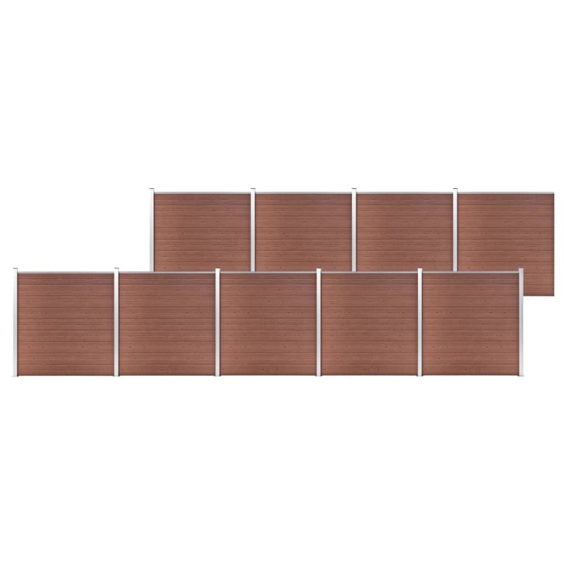 Gartenzaun WPC 1564x186 cm Braun Gartenzaun WPC 1564x186 cm Braun
