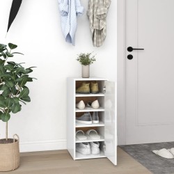 vidaXL Schuhschrank Hochglanz-Weiß 32x35x70cm Holzwerkstoff
