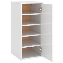 vidaXL Schuhschrank Hochglanz-Weiß 32x35x70cm Holzwerkstoff