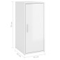 vidaXL Schuhschrank Hochglanz-Weiß 32x35x70cm Holzwerkstoff vidaXL Schuhschrank Hochglanz-Weiß 32x35x70cm Holzwerkstoff