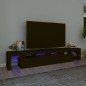 vidaXL TV-Schrank mit LED-Leuchten Schwarz 230x36,5x40 cm vidaXL TV-Schrank mit LED-Leuchten Schwarz 230x36,5x40 cm