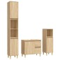 vidaXL 3-tlg. Badmöbel-Set Sonoma-Eiche Holzwerkstoff vidaXL 3-tlg. Badmöbel-Set Sonoma-Eiche Holzwerkstoff