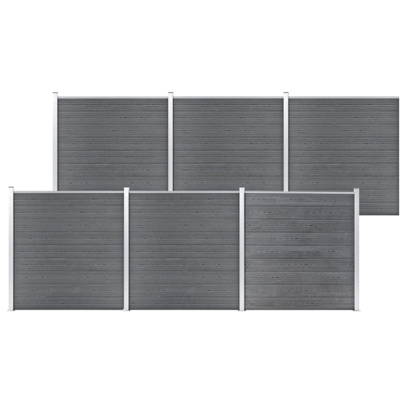 Gartenzaun WPC 1045x186 cm Grau Gartenzaun WPC 1045x186 cm Grau