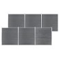 Gartenzaun WPC 1045x186 cm Grau Gartenzaun WPC 1045x186 cm Grau