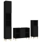 vidaXL 3-tlg. Badmöbel-Set Schwarz Holzwerkstoff vidaXL 3-tlg. Badmöbel-Set Schwarz Holzwerkstoff