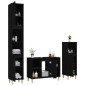 vidaXL 3-tlg. Badmöbel-Set Schwarz Holzwerkstoff vidaXL 3-tlg. Badmöbel-Set Schwarz Holzwerkstoff