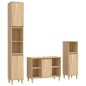 vidaXL 3-tlg. Badmöbel-Set Sonoma-Eiche Holzwerkstoff vidaXL 3-tlg. Badmöbel-Set Sonoma-Eiche Holzwerkstoff