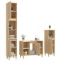 vidaXL 3-tlg. Badmöbel-Set Sonoma-Eiche Holzwerkstoff vidaXL 3-tlg. Badmöbel-Set Sonoma-Eiche Holzwerkstoff