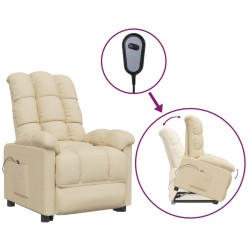 vidaXL Aufstehsessel Creme Stoff