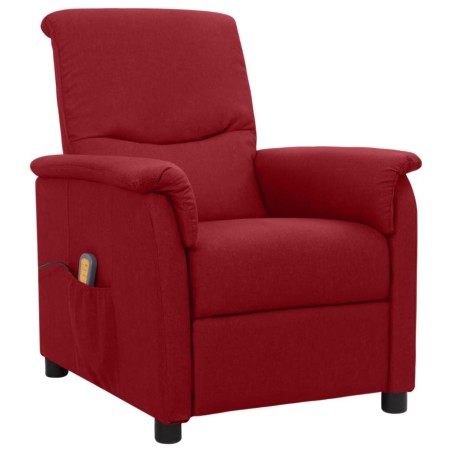 vidaXL Massagesessel Weinrot Stoff