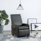 vidaXL Massagesessel Grau Kunstleder vidaXL Massagesessel Grau Kunstleder