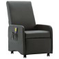 vidaXL Massagesessel Grau Kunstleder vidaXL Massagesessel Grau Kunstleder