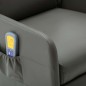 vidaXL Massagesessel Grau Kunstleder vidaXL Massagesessel Grau Kunstleder