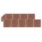 WPC Zaun-Set 9 Quadrate + 1 Schräge 1657x186 cm Braun WPC Zaun-Set 9 Quadrate + 1 Schräge 1657x186 cm Braun