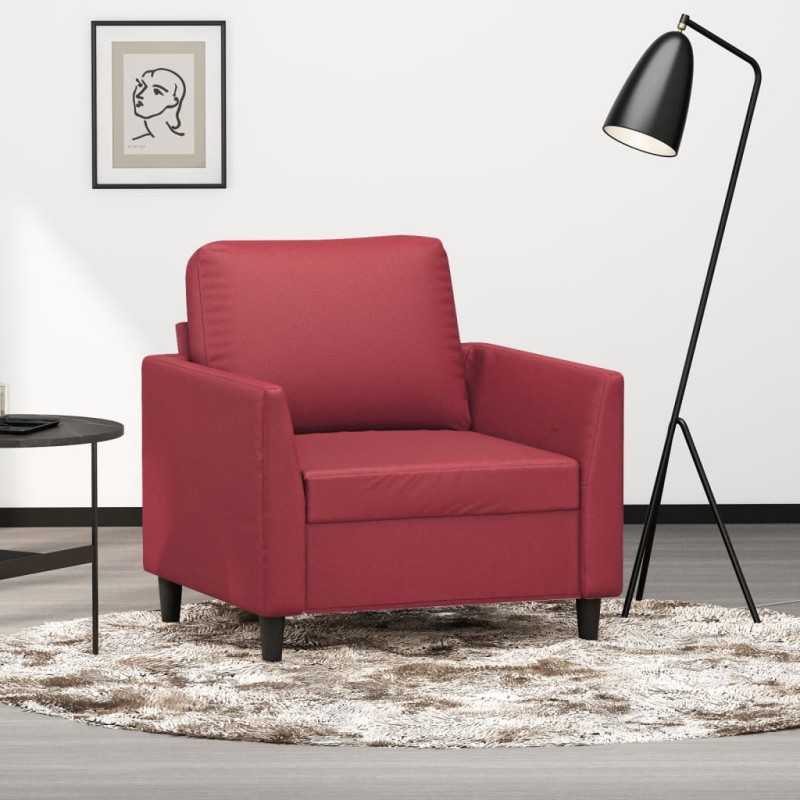 vidaXL Sessel Weinrot 60 cm Kunstleder vidaXL Sessel Weinrot 60 cm Kunstleder
