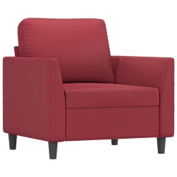 vidaXL Sessel Weinrot 60 cm Kunstleder