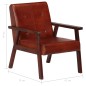 vidaXL Sessel Braun Echtleder vidaXL Sessel Braun Echtleder