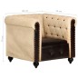 vidaXL Chesterfield-Sessel Braun Echtleder vidaXL Chesterfield-Sessel Braun Echtleder