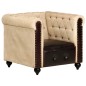 vidaXL Chesterfield-Sessel Braun Echtleder vidaXL Chesterfield-Sessel Braun Echtleder