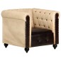 vidaXL Chesterfield-Sessel Braun Echtleder vidaXL Chesterfield-Sessel Braun Echtleder