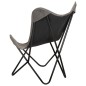 vidaXL Butterfly-Sessel Anthrazit Canvas vidaXL Butterfly-Sessel Anthrazit Canvas
