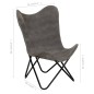 vidaXL Butterfly-Sessel Anthrazit Canvas vidaXL Butterfly-Sessel Anthrazit Canvas
