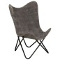 vidaXL Butterfly-Sessel Anthrazit Canvas vidaXL Butterfly-Sessel Anthrazit Canvas