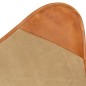 vidaXL Butterfly-Sessel Braun Echtleder und Canvas vidaXL Butterfly-Sessel Braun Echtleder und Canvas