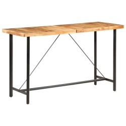 9-tlg. Bar-Set Massivholz Akazie, Echtleder und Canvas