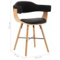 vidaXL Esszimmerstühle 4 Stk. Schwarz Kunstleder und Bugholz vidaXL Esszimmerstühle 4 Stk. Schwarz Kunstleder und Bugholz
