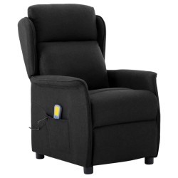 vidaXL Massagesessel Elektrisch Schwarz Stoff