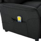 vidaXL Massagesessel Elektrisch Schwarz Stoff vidaXL Massagesessel Elektrisch Schwarz Stoff