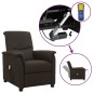 vidaXL Massagesessel mit Aufstehhilfe Dunkelbraun Stoff vidaXL Massagesessel mit Aufstehhilfe Dunkelbraun Stoff