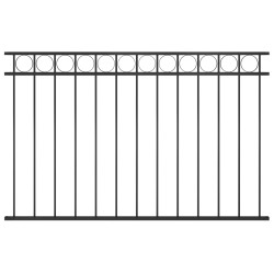 vidaXL Zaunfeld Stahl 1,7x1 m Schwarz