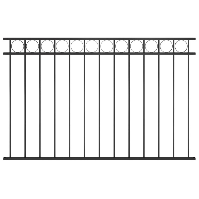 vidaXL Zaunfeld Stahl 1,7x1 m Schwarz vidaXL Zaunfeld Stahl 1,7x1 m Schwarz