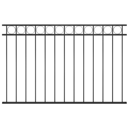 vidaXL Zaunfeld Stahl 1,7x1 m Schwarz