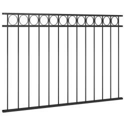 vidaXL Zaunfeld Stahl 1,7x1 m Schwarz