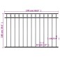 vidaXL Zaunfeld Stahl 1,7x1 m Schwarz vidaXL Zaunfeld Stahl 1,7x1 m Schwarz