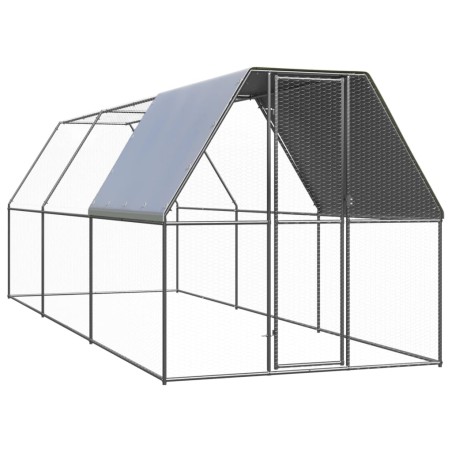vidaXL Outdoor-Hühnerkäfig 2x6x2 m Verzinkter Stahl 