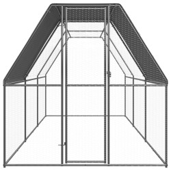 vidaXL Outdoor-Hühnerkäfig 2x6x2 m Verzinkter Stahl 