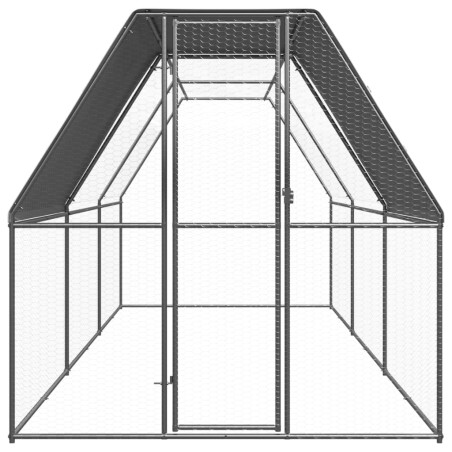 vidaXL Outdoor-Hühnerkäfig 2x6x2 m Verzinkter Stahl 