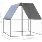 vidaXL Outdoor-Hühnerkäfig 2x2x2 m Verzinkter Stahl vidaXL Outdoor-Hühnerkäfig 2x2x2 m Verzinkter Stahl