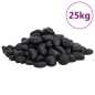 vidaXL Polierte Kiesel 25 kg Schwarz 2-5 cm vidaXL Polierte Kiesel 25 kg Schwarz 2-5 cm