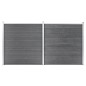 Gartenzaun WPC 353×186 cm Grau Gartenzaun WPC 353×186 cm Grau