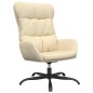 vidaXL Relaxsessel mit Hocker Creme Stoff vidaXL Relaxsessel mit Hocker Creme Stoff