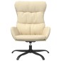 vidaXL Relaxsessel mit Hocker Creme Stoff vidaXL Relaxsessel mit Hocker Creme Stoff